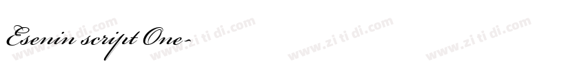 Esenin script One字体转换